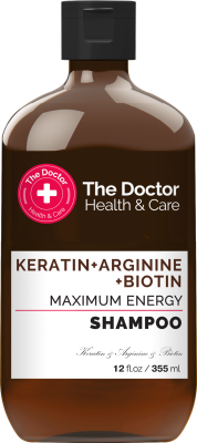 Шампунь The Doctor Health&Care Keratin + Arginine + Biotin Максимум енергії 296 мл, фото 1