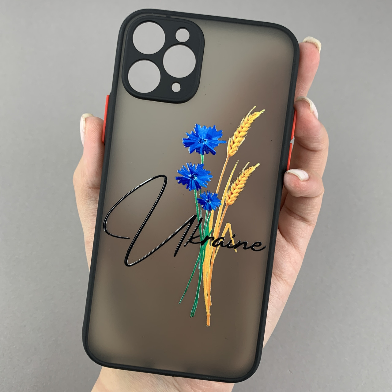 Чохол для Apple iPhone 11 Pro чохол з принтом колосок на телефон айфон 11 про чорний q02r