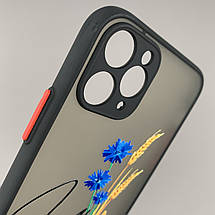 Чохол для Apple iPhone 11 Pro чохол з принтом колосок на телефон айфон 11 про чорний q02r, фото 3