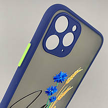 Чохол для Apple iPhone 11 Pro чохол з принтом колосок на телефон айфон 11 про синій q02r, фото 3