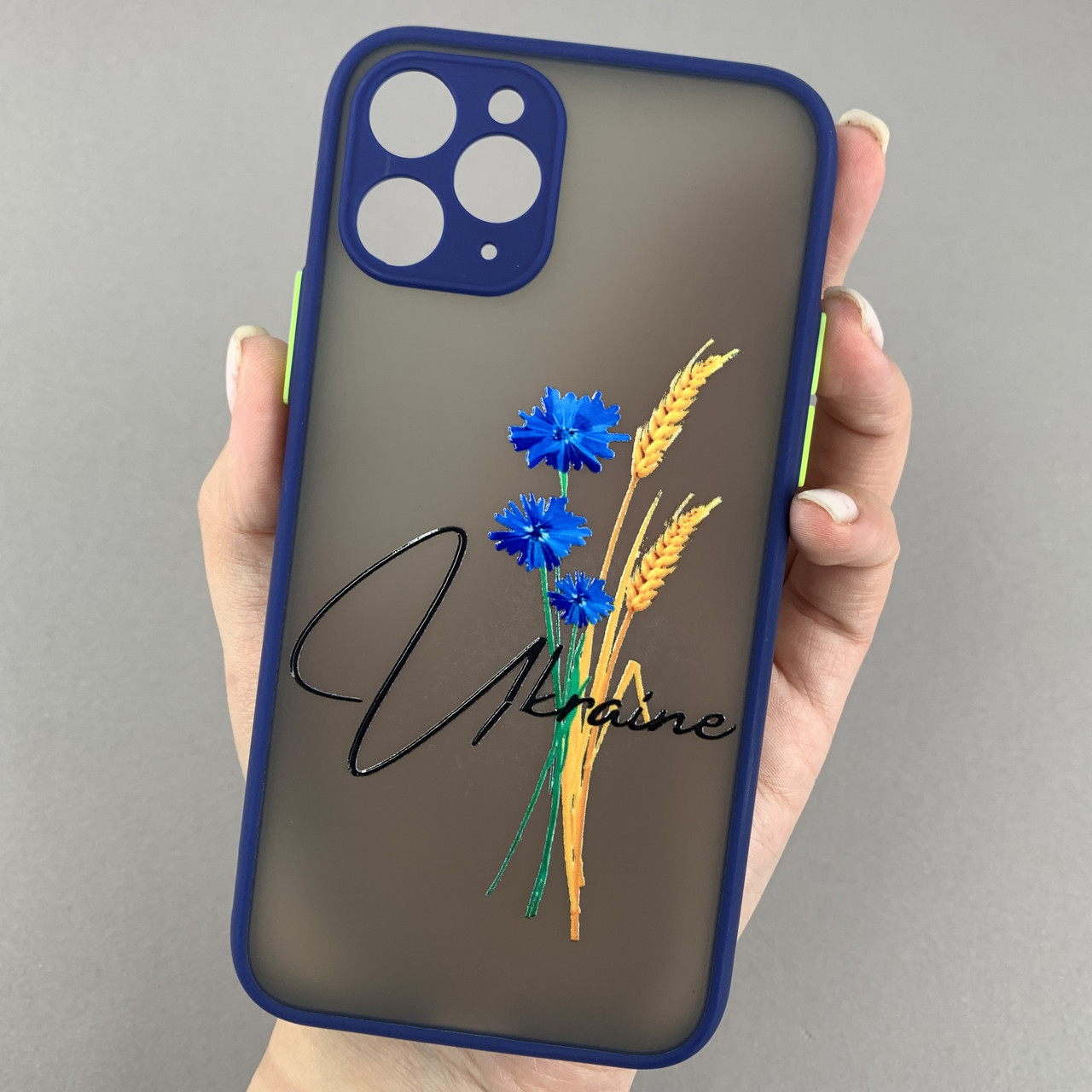 Чохол для Apple iPhone 11 Pro чохол з принтом колосок на телефон айфон 11 про синій q02r