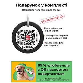 Нашийник шкіряний для собак WAUDOG Glamour без прикрас (довжина 27-36 см, ширина — 15 мм) Блакитний, фото 3