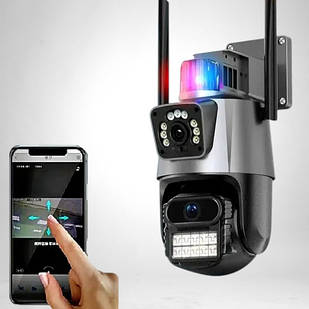 Камера відеоспостереження IP вулична поворотна 4G APUAICA Y-P11 QQ6 APUAICA Y-P11 QQ6 Чорна