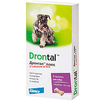 Bayer Elanco Drontal Plus (Дронтал Плюс) таблетки від глистів для собак вагою 10 кг. 6 шт. зі смаком м'яса