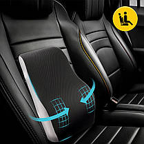 Ортопедична подушка 4FIZJO для спини 46 x 39 см охолоджувальна Black/Grey (P-5907739318756), фото 4