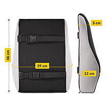 Ортопедична подушка 4FIZJO для спини 46 x 39 см охолоджувальна Black/Grey (P-5907739318756), фото 3