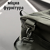 Сумка спортивна жіноча чоловіча, сумка для спорту тренувань, сумка для боксу Hechpro чорна (HP005), фото 5