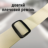 Сумка спортивна жіноча чоловіча, сумка для спорту тренувань, сумка для боксу Hechpro бежева (HP005), фото 6