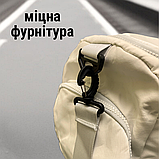 Сумка спортивна жіноча чоловіча, сумка для спорту тренувань, сумка для боксу Hechpro бежева (HP005), фото 5