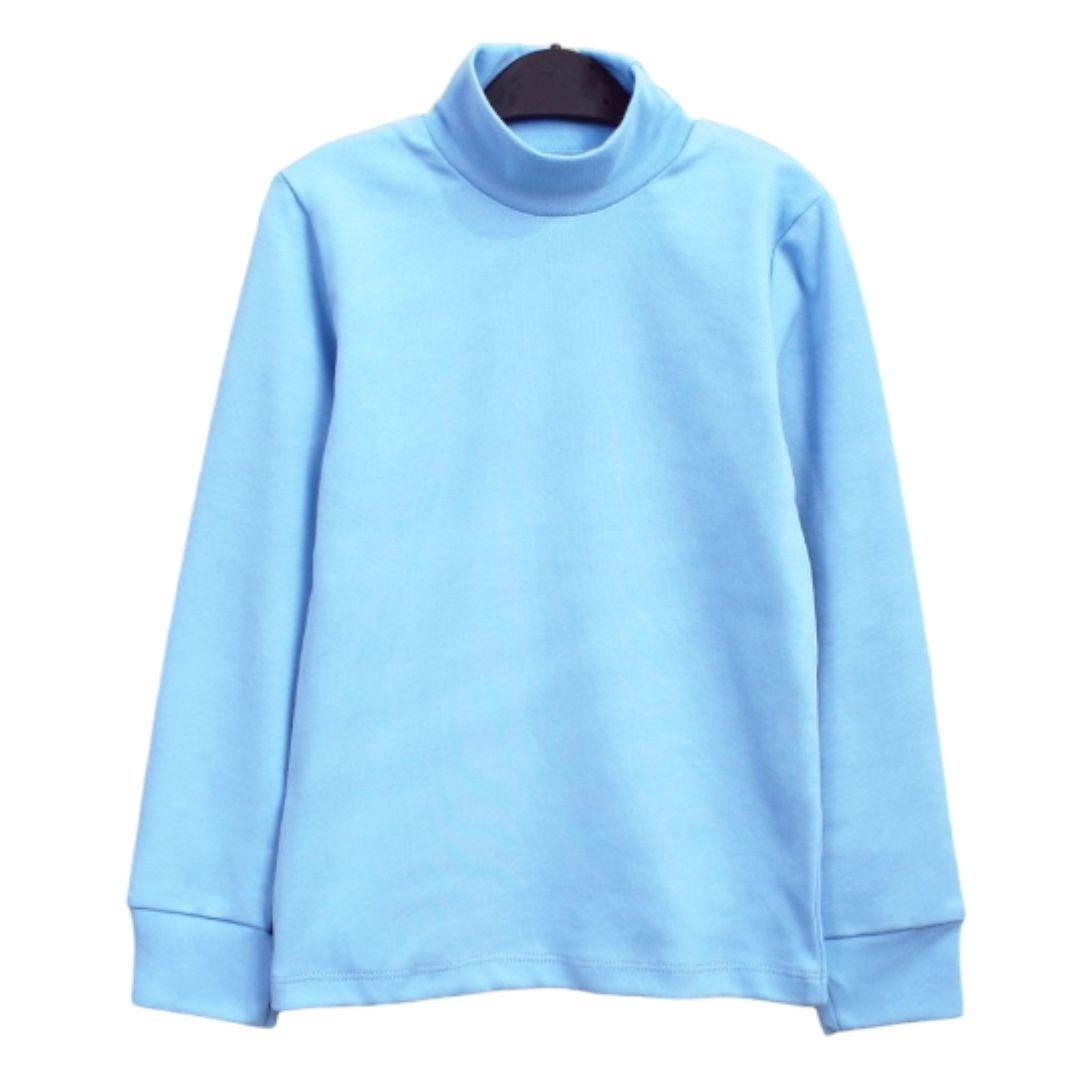 Дитячий однотонний гольф блакитний, фото 1