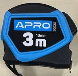 Рулетка гумова автостоп 3 мх16 мм APRO, фото 1