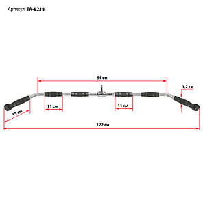 Ручка для тяги за голову гумова Zelart TA-8238, фото 3