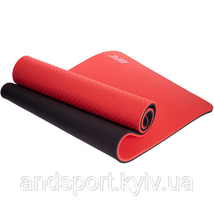 Килимок для фітнесу та йоги UFC UHA-69740 145x61x1,5см червоний-чорний Код UHA-69740, фото 1