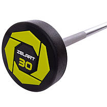 Штанга фіксована пряма поліуретанова Zelart Urethane Barbell TA-2689-30 довжина-107см 30кг Код TA-2689-30, фото 2