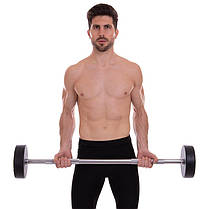 Штанга фіксована пряма поліуретанова Zelart Urethane Barbell TA-2689-30 довжина-107см 30кг Код TA-2689-30, фото 5