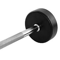 Штанга фіксована пряма прогумована Zelart Rubber Coated Barbell TA-2685-20 довжина-95см 20кг Код TA-2685-20, фото 3