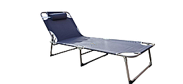 Шезлонг садовий пляжний розкладний 56см  х 176см GREY