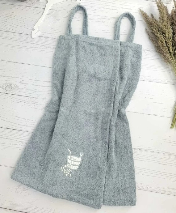 Сарафан махровий для сауни Ярослав Сірий, фото 1