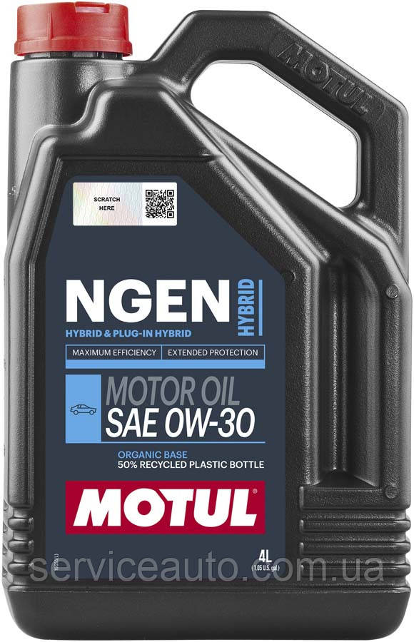 Олива моторна Motul NGEN HYBRID SAE 0W30, 4L