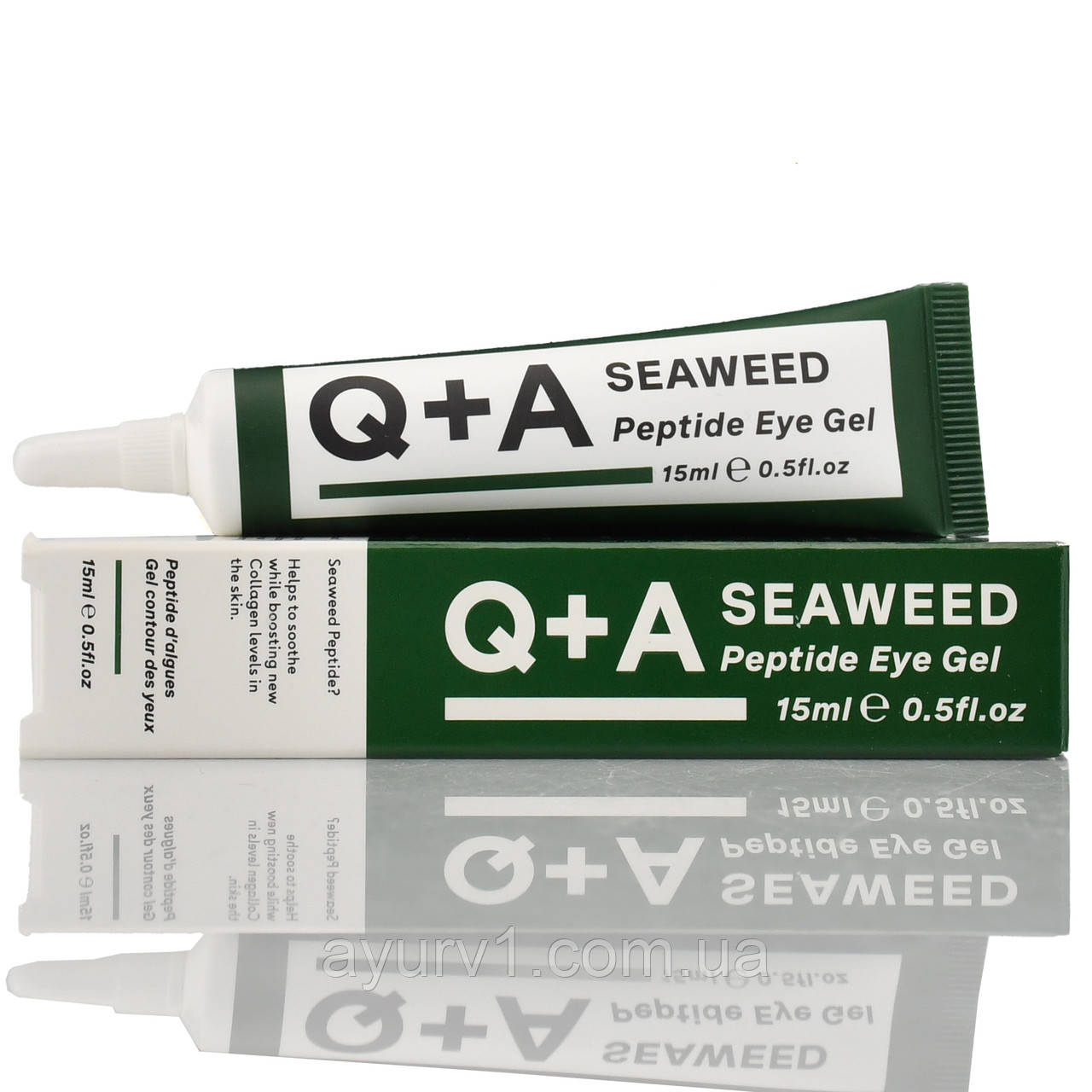 Гель для зони навколо очей Seaweed Peptide Eye Gel Q+A 15 мл від темних кіл та зморшок