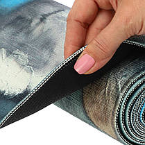 Килимок для йоги Джутовий (Yoga mat) Record FI-7157-3 розмір 183x61x0,3см принт Зимородки і Лотос Код, фото 4