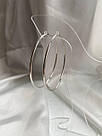 Великі сережки конго зі срібла 5,5 см "Пристрасть" Красиві сережки кільця круглі срібло 925 проби, фото 4