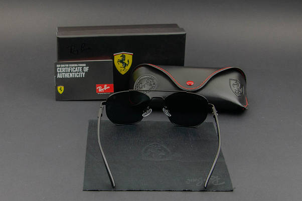 Сонцезахисні окуляри RAY BAN Ferrari поляризаційні UV400 (арт. RB0304-P) чорний, фото 6