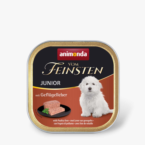 Корм вологий для цуценят Animonda Vom Feinsten Junior with Poultry liver з печінкою домашньої птиці 150 г (*)