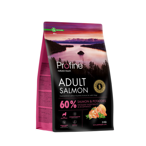 Корм сухий Profine Salmon and Potatoes для дорослих собак всіх порід, з лососем та картоплею, 3 кг (*)