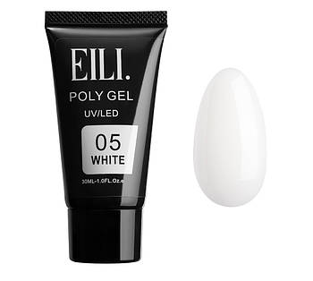 Полігель для манікюру, полігель на верхні форми, акрі гель, EILI Poly Gel 05 White