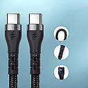 Кабель PD Type-C до Type-C 120W 6A 2 м швидкого заряджання та передачі даних Чорний ( код: Type-C2m120WB ), фото 5