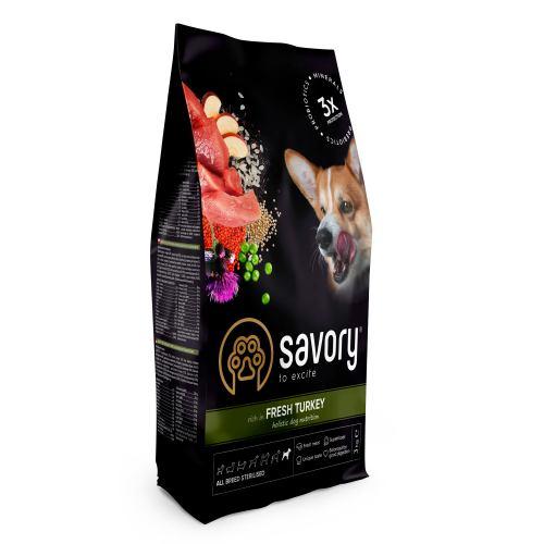 Сухий корм Savory All Breed для стерилізованих собак усіх порід, зі свіжою індичкою, 3 кг (*)