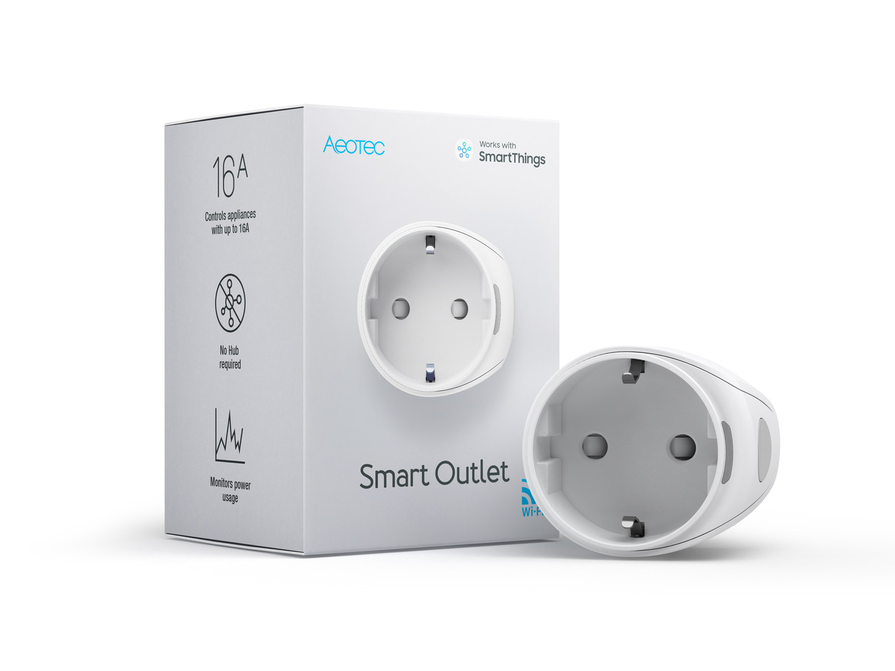 Розетковий вимикач Aeotec Smart Outlet Type F, Wi-Fi, SmartThings