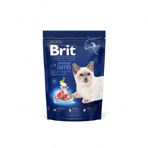Сухий корм Brit Premium Cat by Nature Sterilized Lamb для стерилізованих котів, з ягням, 800 г (*)