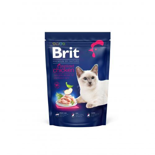 Сухий корм Brit Premium Cat by Nature Sterilised для стерилізованих котів, з куркою, 800 г (*), фото 1