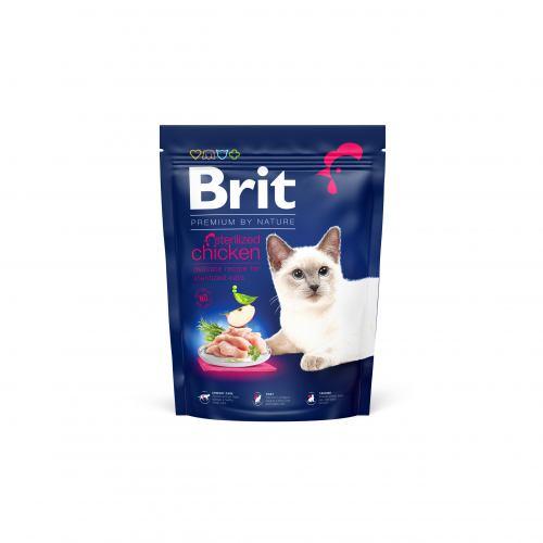 Сухий корм Brit Premium Cat by Nature Sterilised для стерилізованих котів, з куркою, 300 г (*)