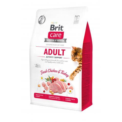 Сухий корм Brit Care Cat GF Adult Activity Support для котів, які живуть на вулиці, індичка та курка, 400 г (*)