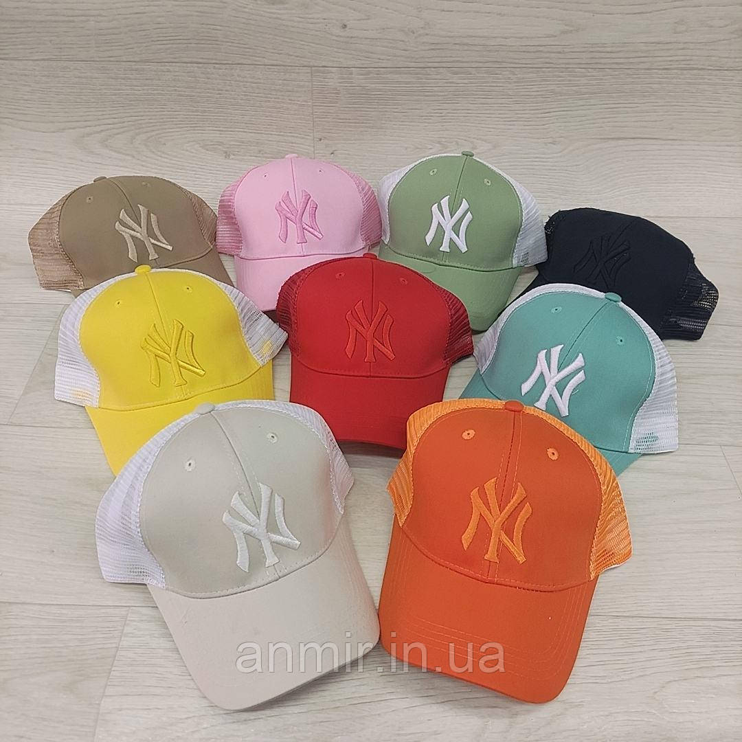 Кепка жіноча молодіжна із сіткою NEW YORK котон розмір 56-58, кольору міксом