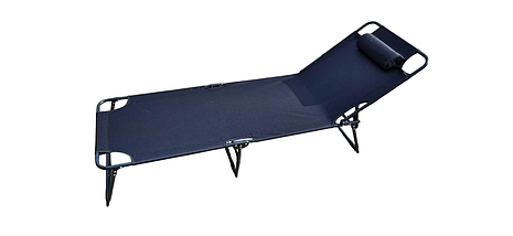 Шезлонг садовий пляжний розкладний 56см  х 176см BLACK, фото 5