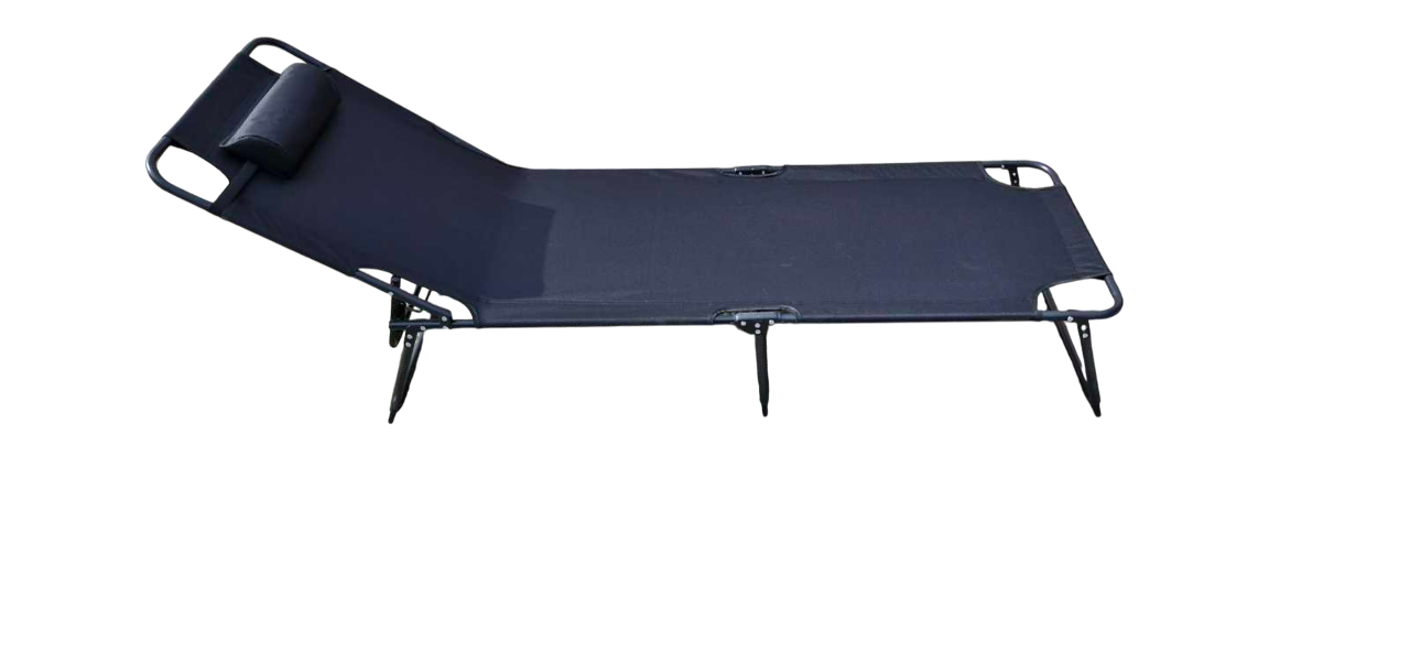 Шезлонг садовий пляжний розкладний 56см  х 176см BLACK