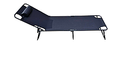 Шезлонг садовий пляжний розкладний 56см  х 176см BLACK