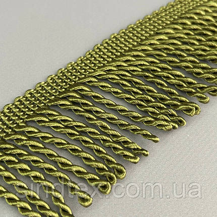 Бахрома для штор 6,5 см - оливковий, фото 1