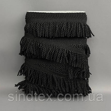Бахрома для штор 6,5 см - чорний, фото 3