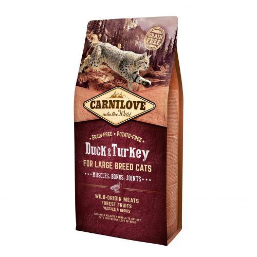 Сухий корм Carnilove Cat Large Breed для котів великих порід, качка та індичка, 6 кг (*)