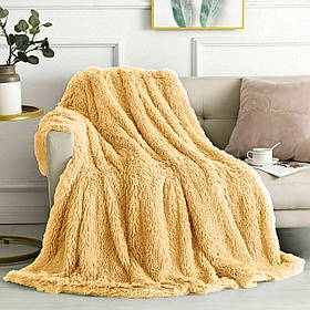 Плед покрывало Colorful Home Травка яскраво кремовий 220х240см