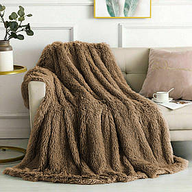 Плед покрывало Koloco Травка карамель 220х240см