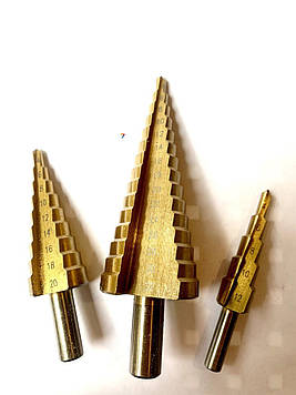 Набір свердла для металу східчастого 3 шт.