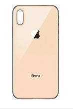 Задня кришка (скло) iPhone XS Max gold (big hole)