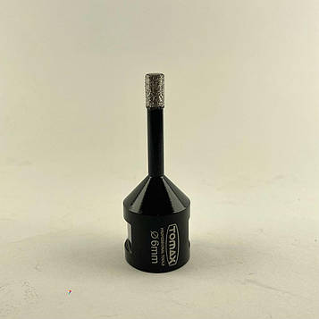 Коронка алмазна 6 мм. по мармуру-граніту під кутову шліфувальну машину М14