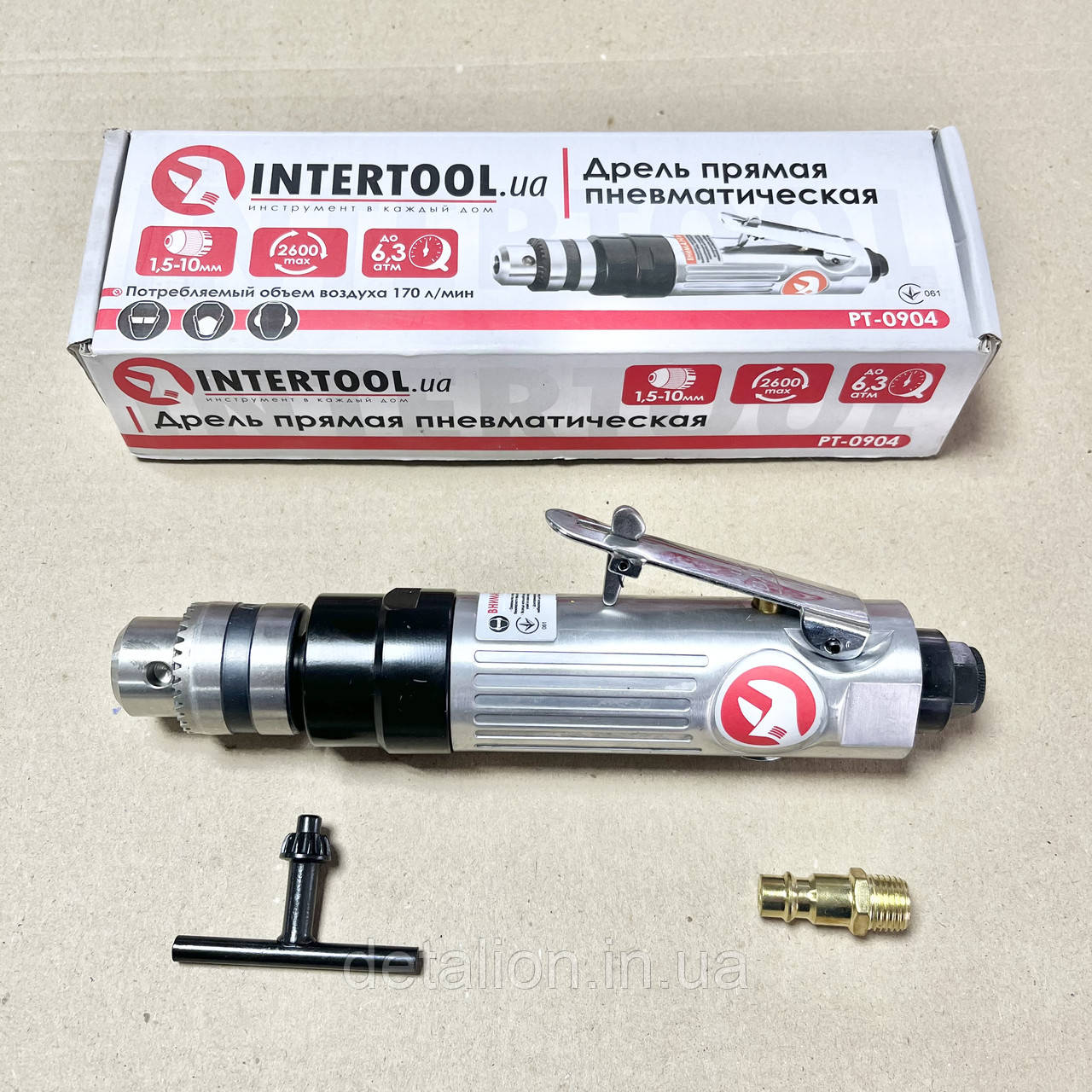 Дриль пневматичний міні 3/8" INTERTOOL PT-0904